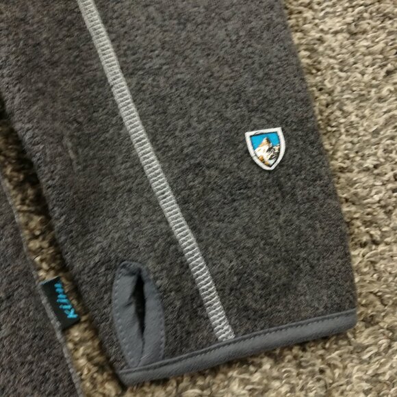 Kuhl Jacket Alfpaca Mens 2XL Fleece Gray Full Zip Thumb Holes - Picture 3 of 8